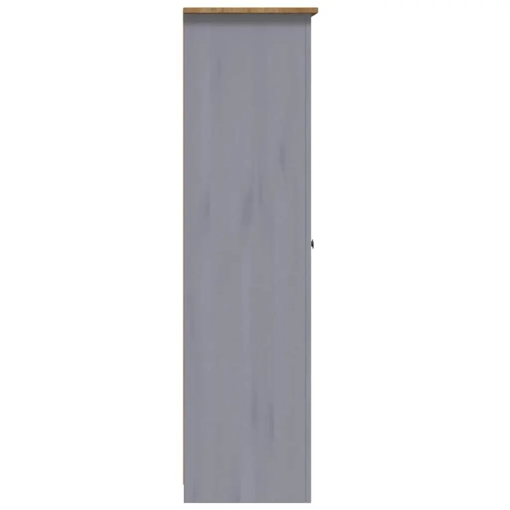 3-Door Wardrobe Grey 118x50x171.5 cm Pine Panama Range 282662