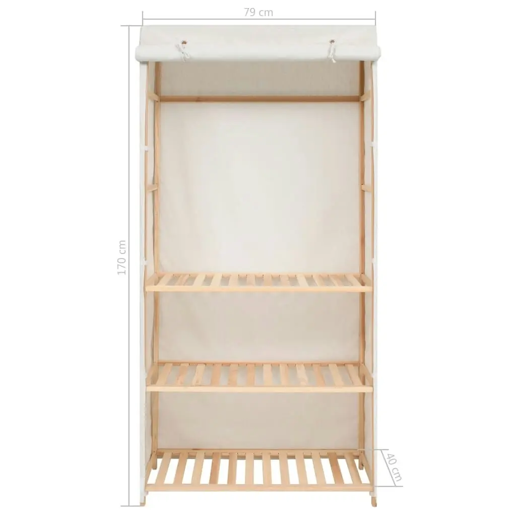 3-Tier Clothes Wardrobe 79x40x170 cm 247107