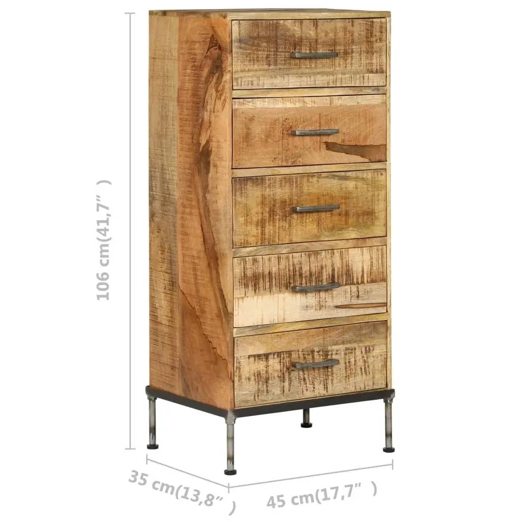 Chest of Drawers 45x35x106 cm Solid Mango Wood 247806