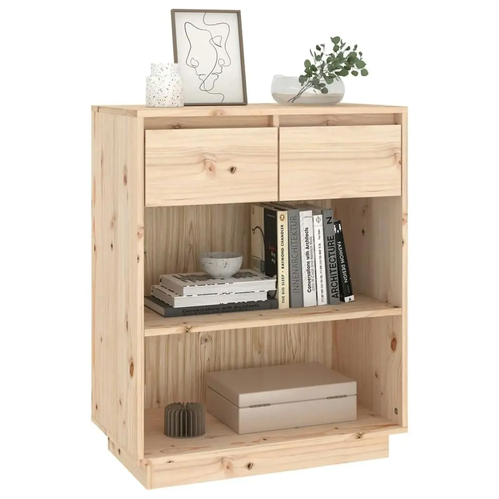 Console Cabinet 60x34x75 cm Solid Wood Pine 813834