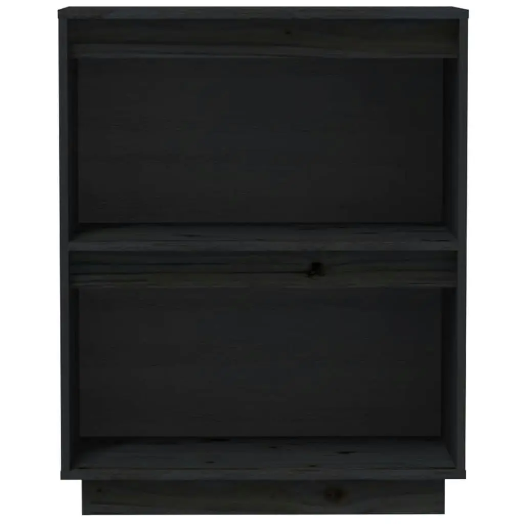 Console Cabinet Black 60x34x75 cm Solid Wood Pine 813823