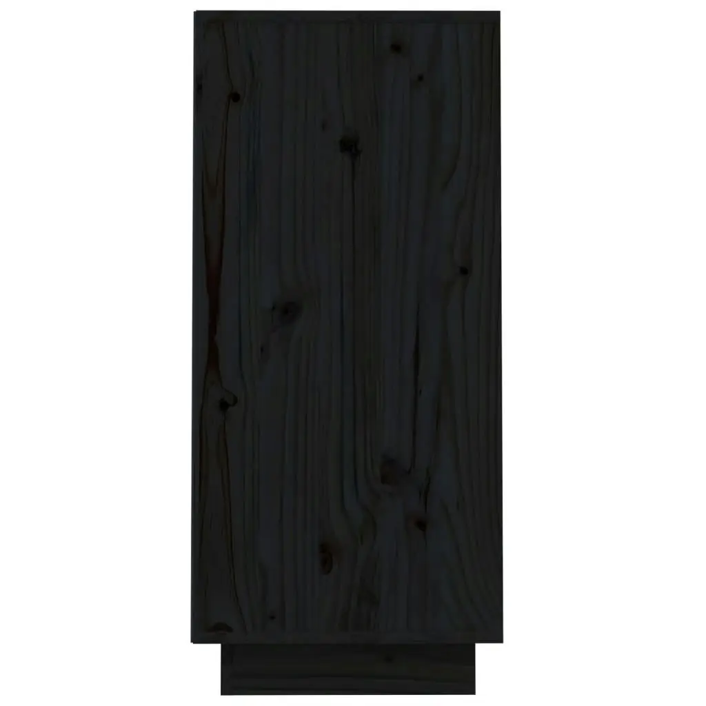 Console Cabinet Black 60x34x75 cm Solid Wood Pine 813823