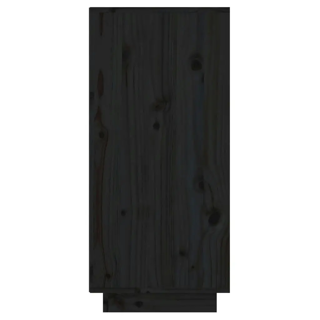 Console Cabinet Black 60x34x75 cm Solid Wood Pine 813838