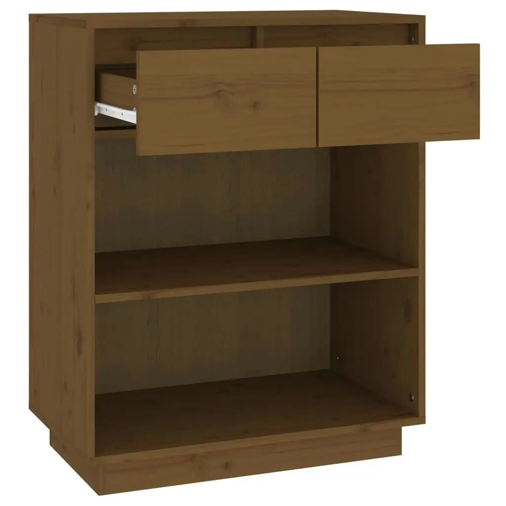 Console Cabinet Honey Brown 60x34x75 cm Solid Wood Pine 813837