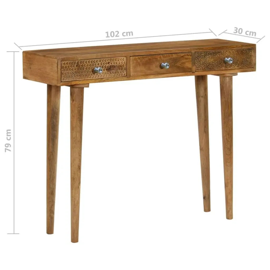 Console Table Solid Mango Wood 102x30x79 cm 246976