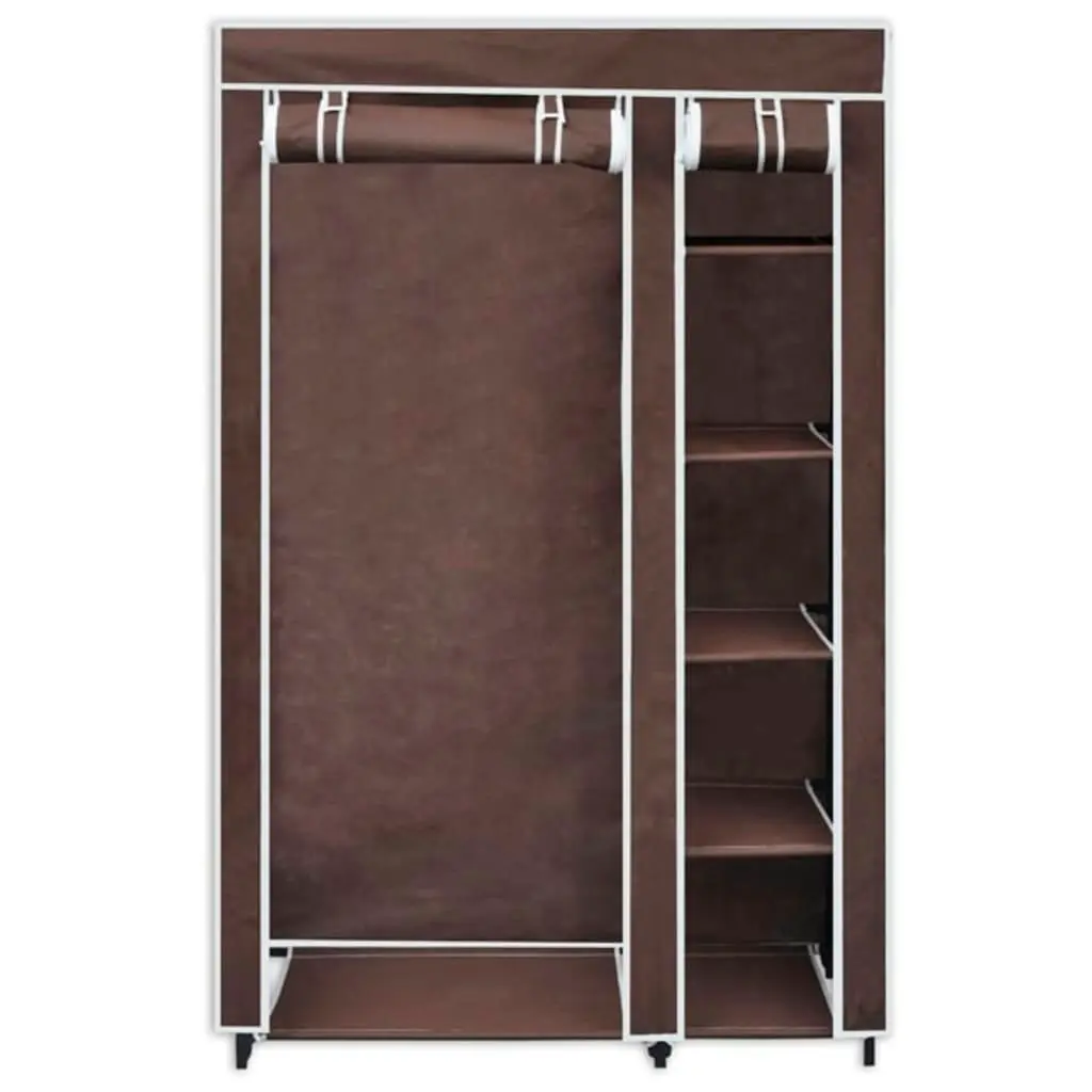 Fabric Wardrobes 2 pcs Brown 60722