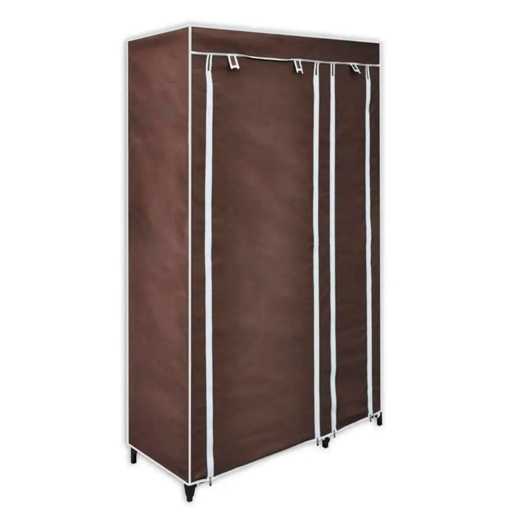 Fabric Wardrobes 2 pcs Brown 60722