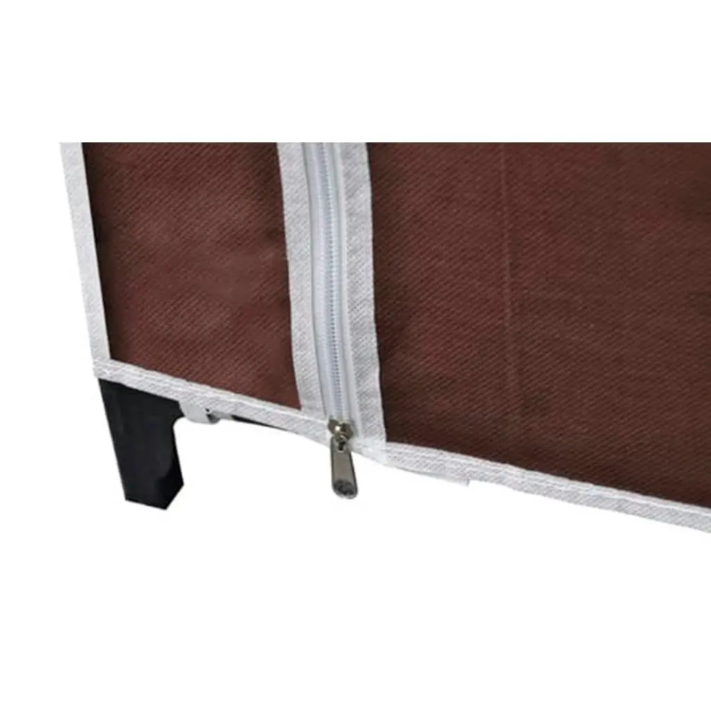 Fabric Wardrobes 2 pcs Brown 60722