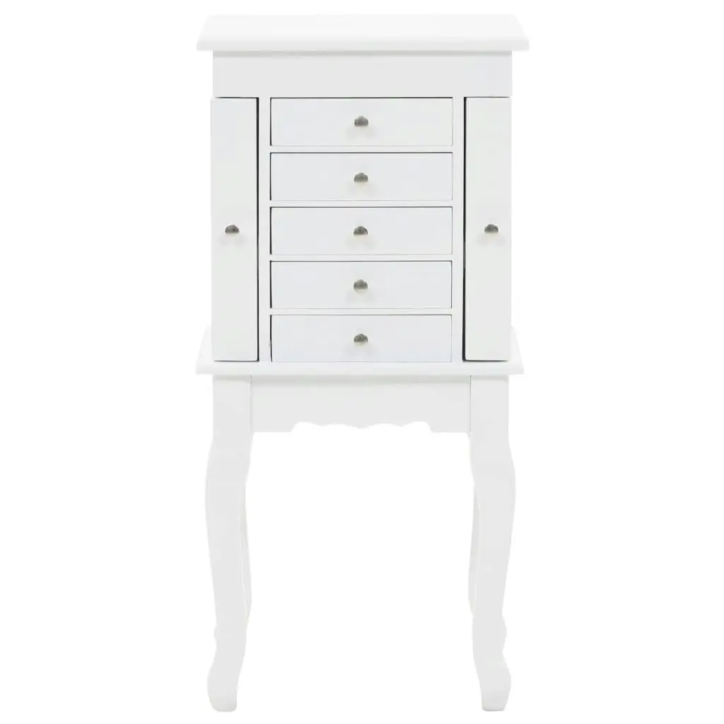 Free Standing Jewelery Cabinet White 246960