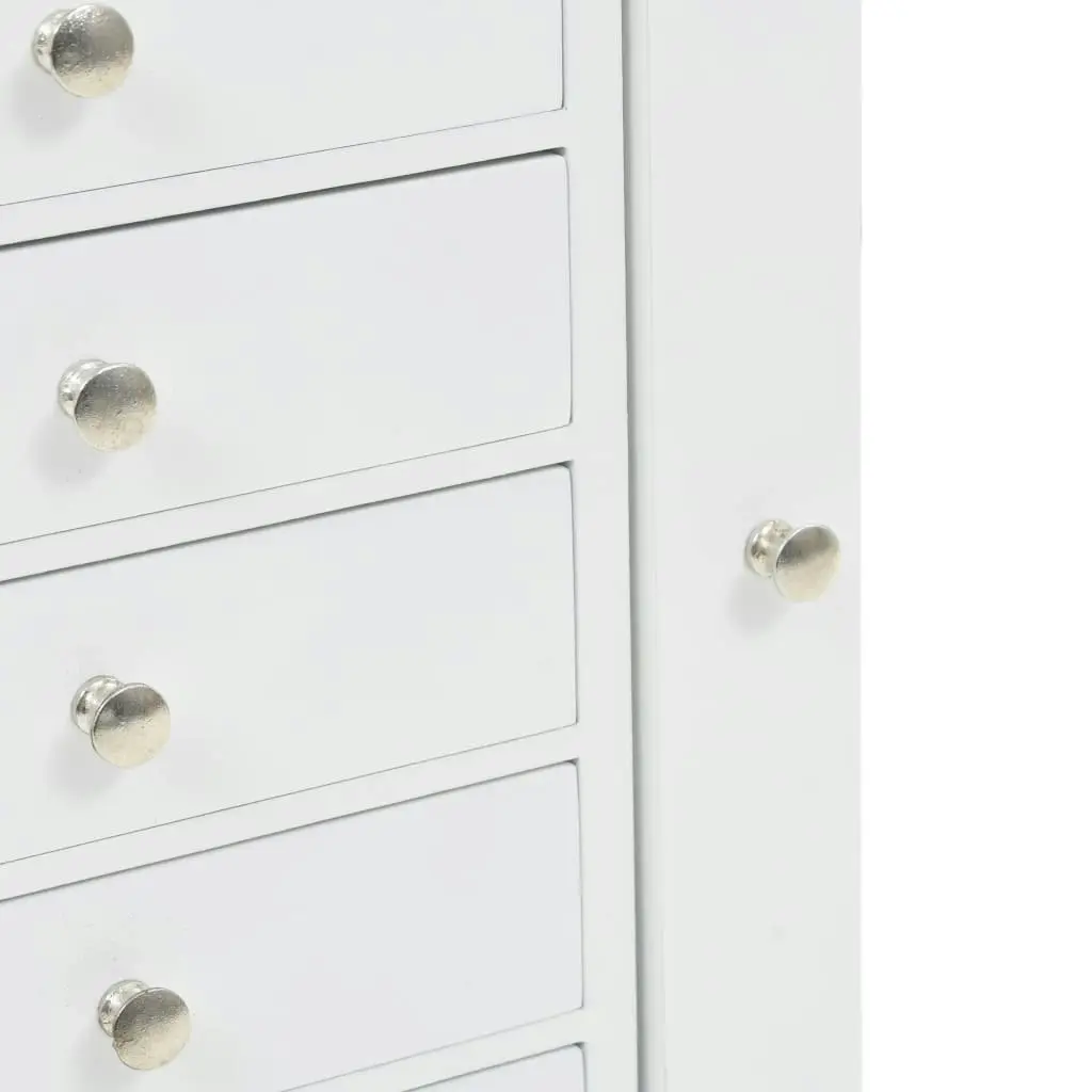 Free Standing Jewelery Cabinet White 246960