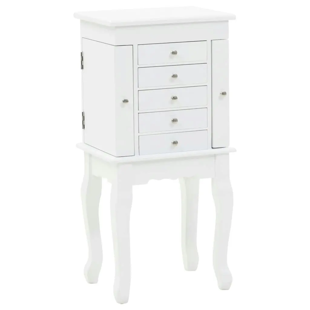 Free Standing Jewelery Cabinet White 246960