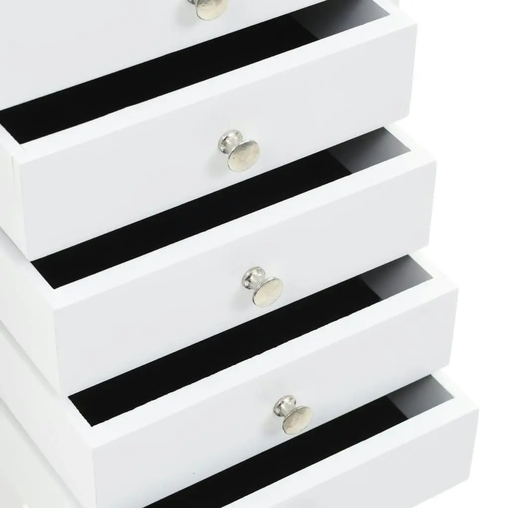 Free Standing Jewelery Cabinet White 246960