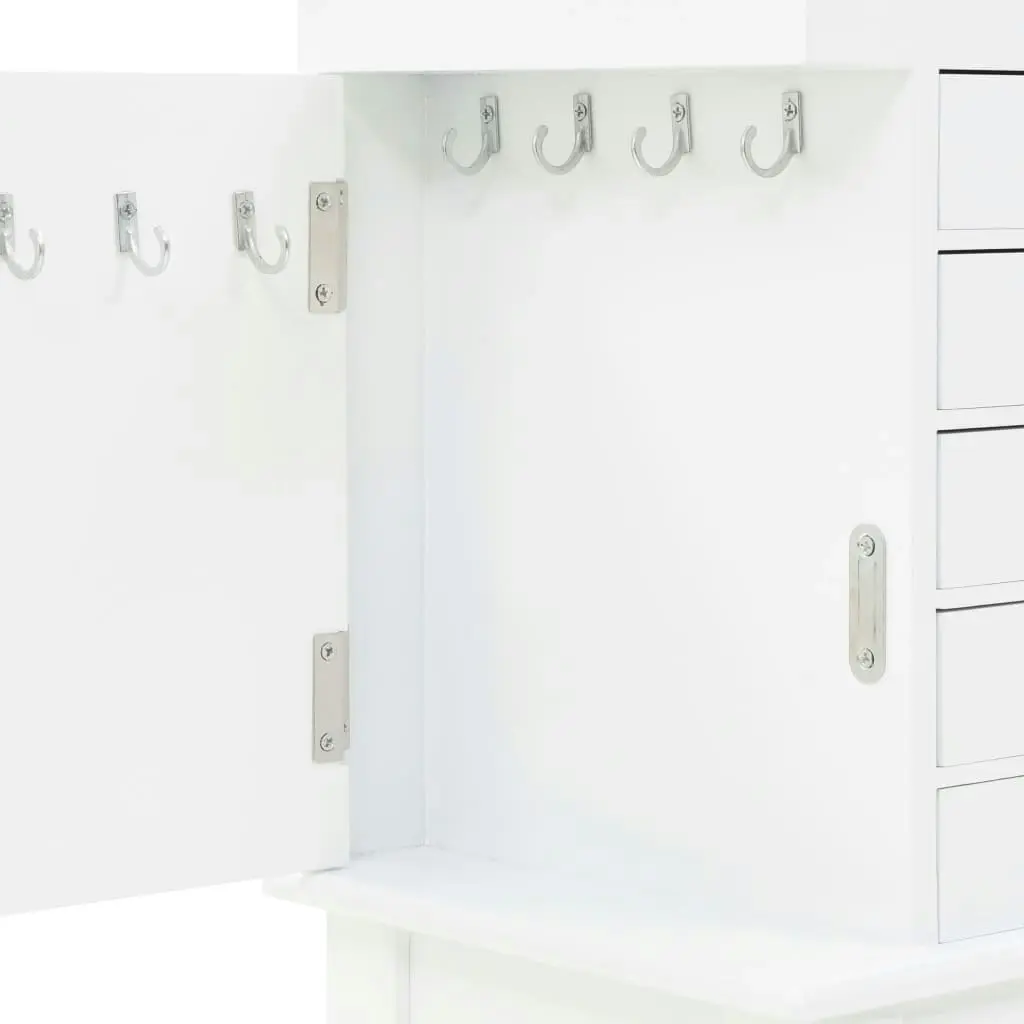 Free Standing Jewelery Cabinet White 246960