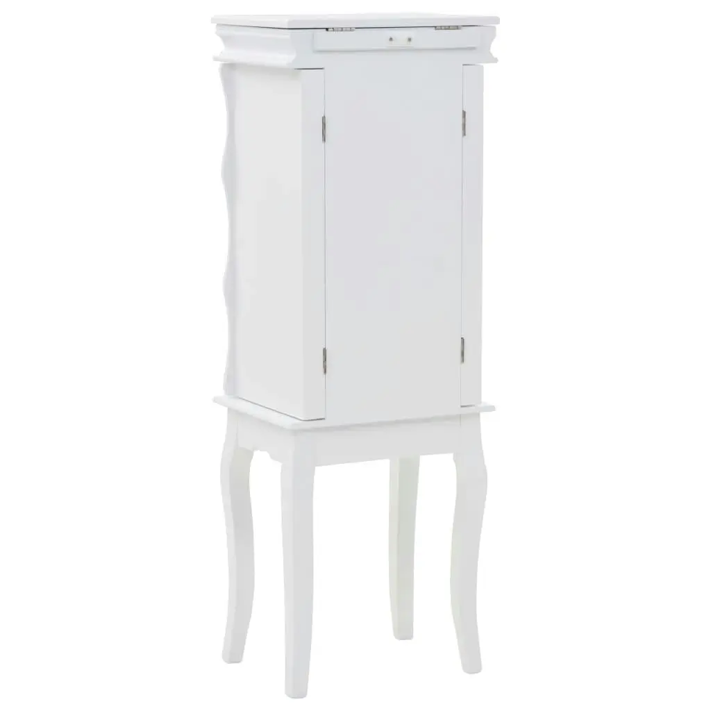 Free Standing Jewelery Cabinet White 246959