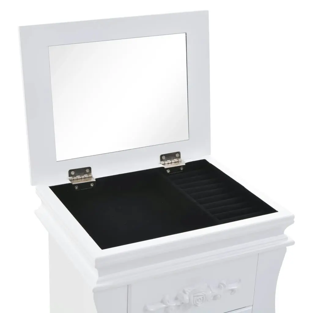 Free Standing Jewelery Cabinet White 246959