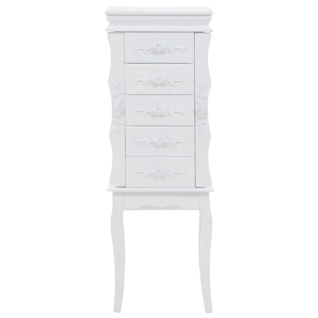 Free Standing Jewelery Cabinet White 246959