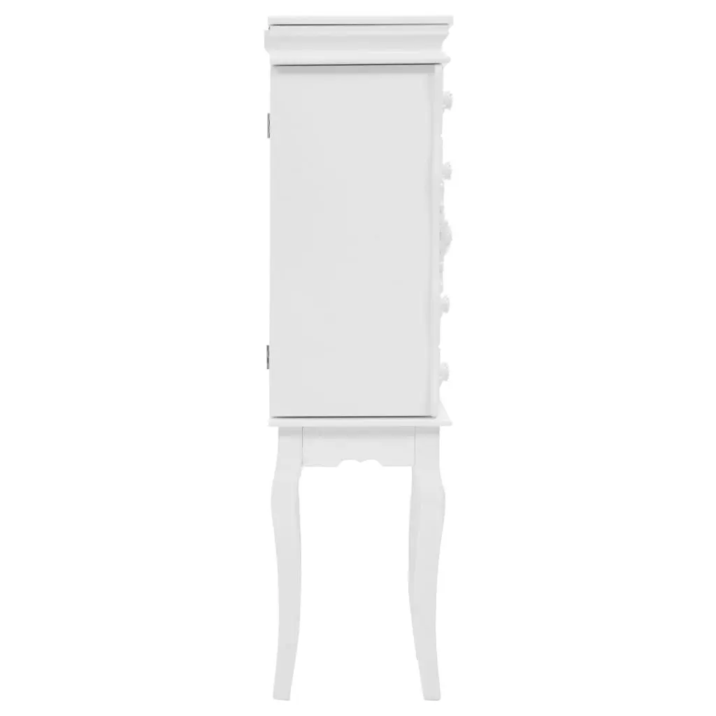 Free Standing Jewelery Cabinet White 246959