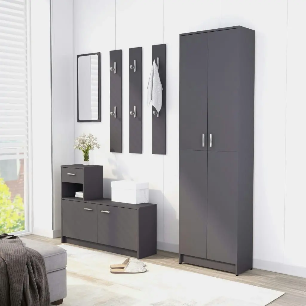 Hallway Unit Grey 100x25x76.5 cm Engineered Wood 802842