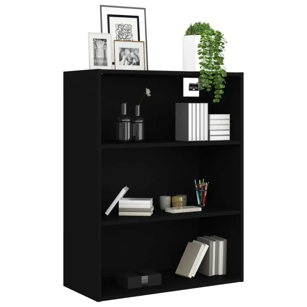 Hanging Wall Cabinet Black 69.5x32.5x90 cm 812313