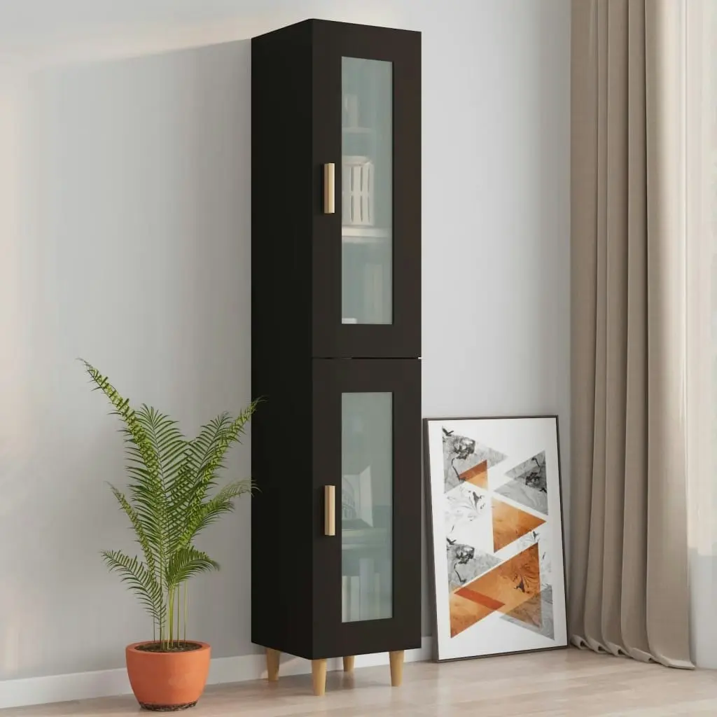 Hanging Wall Cabinet Black 34.5x34x90 cm 812448