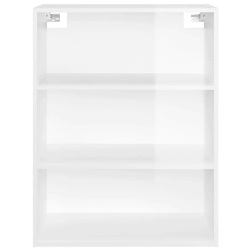 Hanging Wall Cabinet High Gloss White 69.5x32.5x90 cm 812318