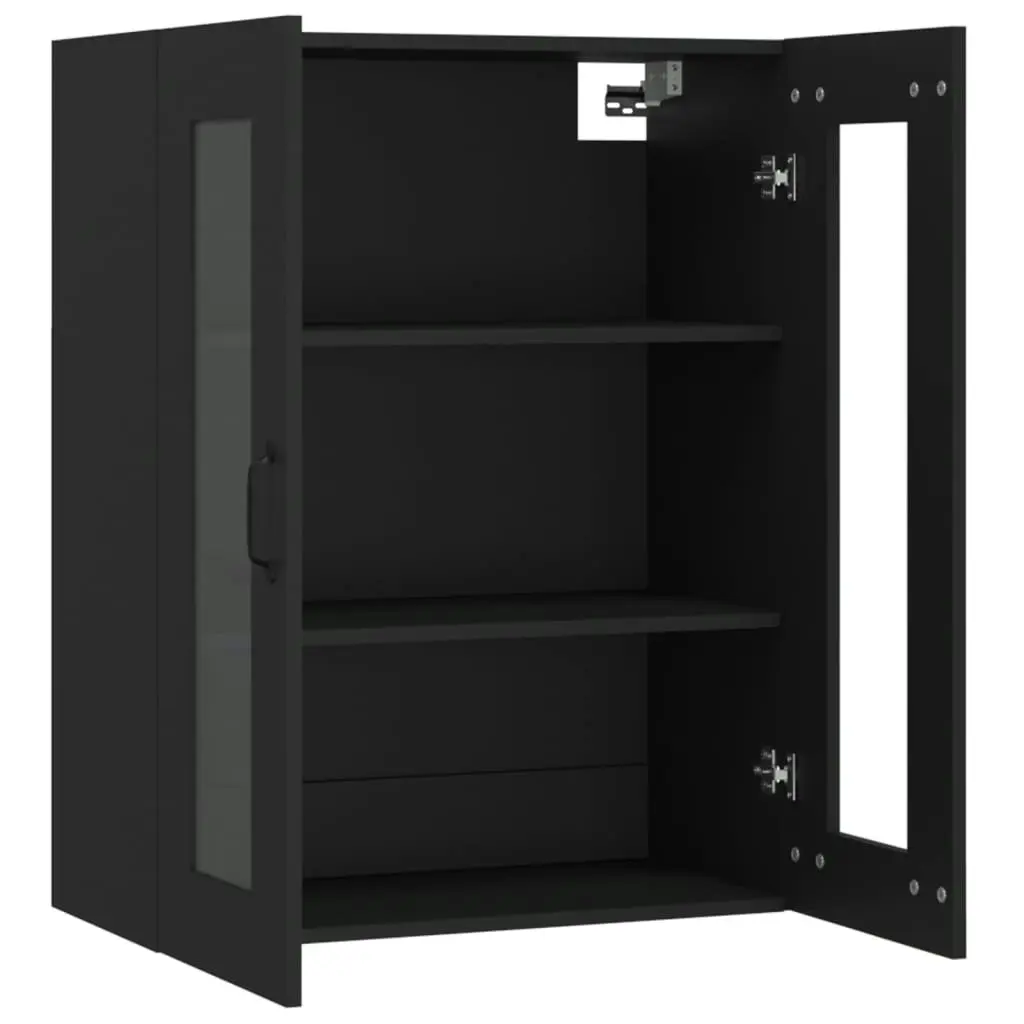 Hanging Wall Cabinet Black 69.5x34x90 cm 812286