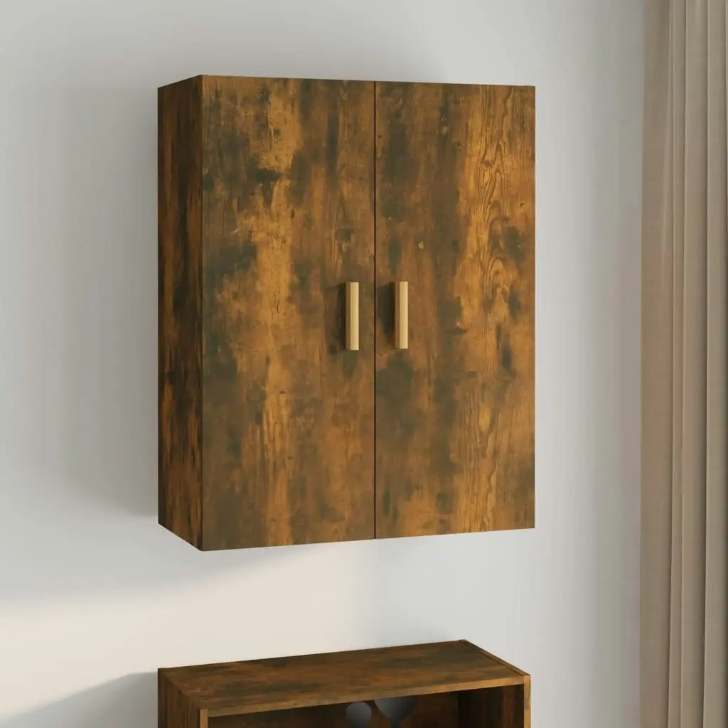 Hanging Wall Cabinet Smoked Oak 69.5x34x90 cm 817381