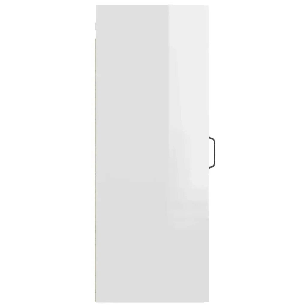 Hanging Wall Cabinet High Gloss White 34.5x34x90 cm 812462