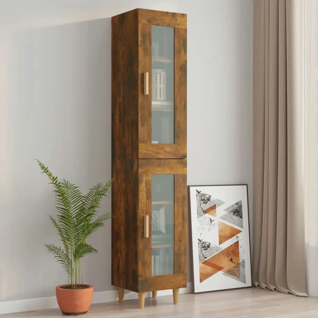 Hanging Wall Cabinet Smoked Oak 34.5x34x90 cm 817444