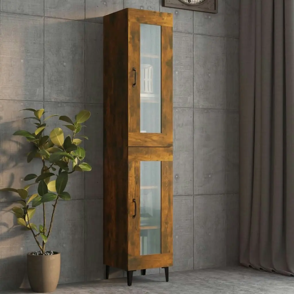 Hanging Wall Cabinet Smoked Oak 34.5x34x90 cm 817447