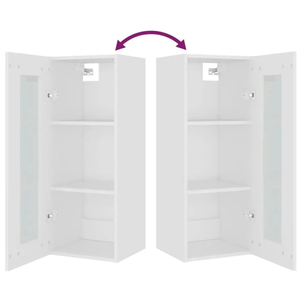 Hanging Wall Cabinet White 34.5x34x90 cm 812447