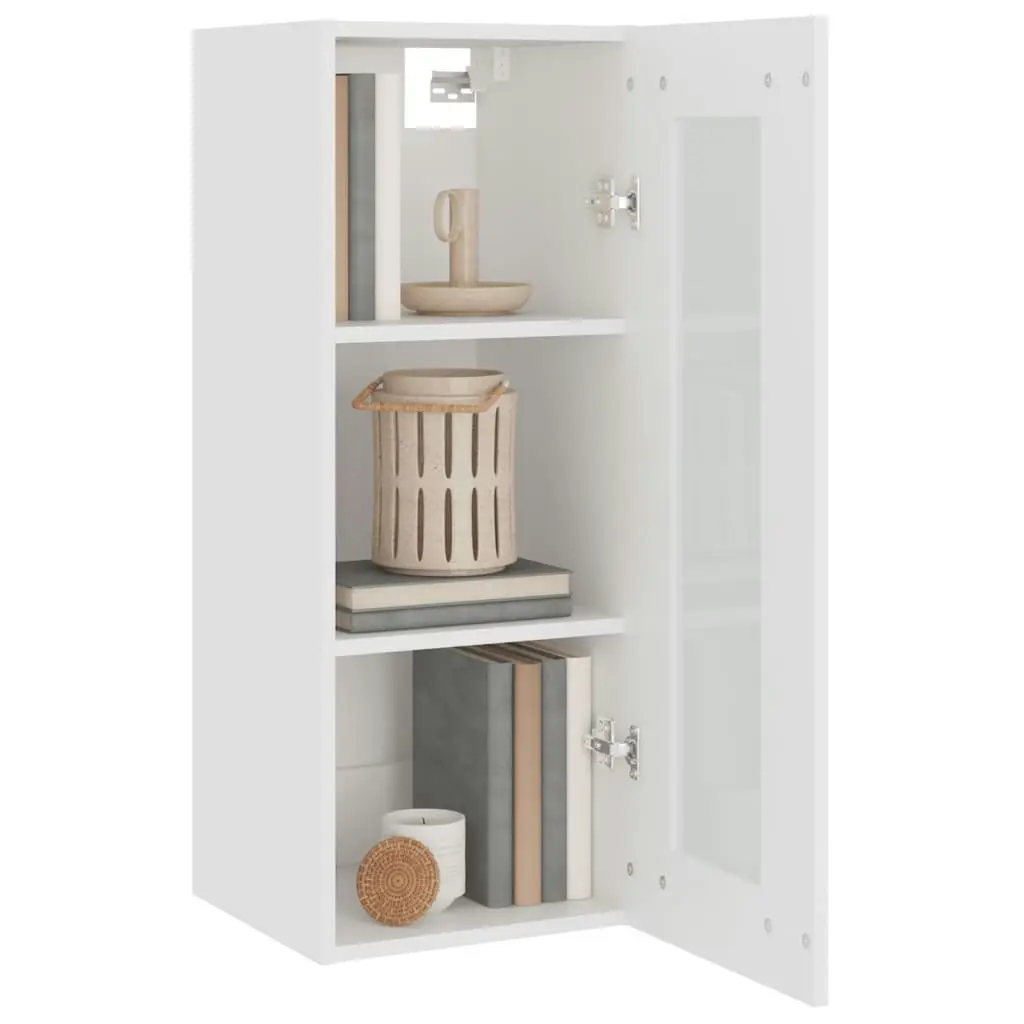 Hanging Wall Cabinet White 34.5x34x90 cm 812447