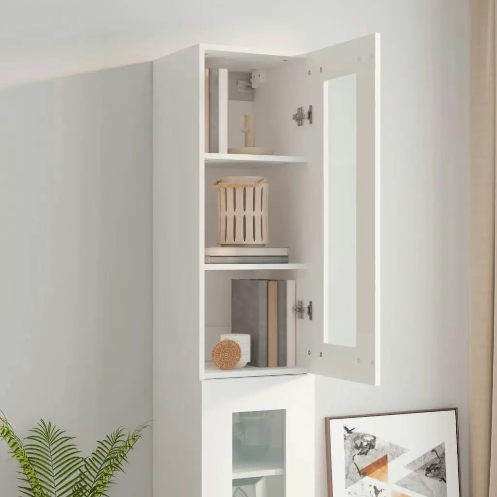 Hanging Wall Cabinet White 34.5x34x90 cm 812447