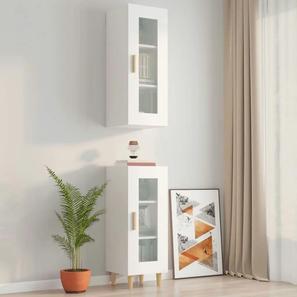 Hanging Wall Cabinet White 34.5x34x90 cm 812447