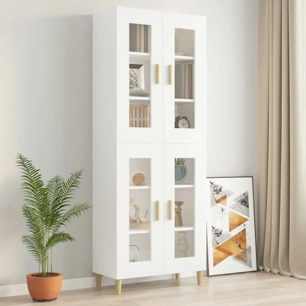 Hanging Wall Cabinet White 69.5x34x90 cm 812276