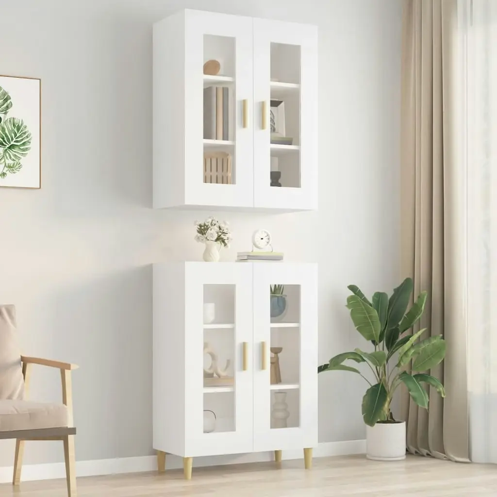 Hanging Wall Cabinet White 69.5x34x90 cm 812276