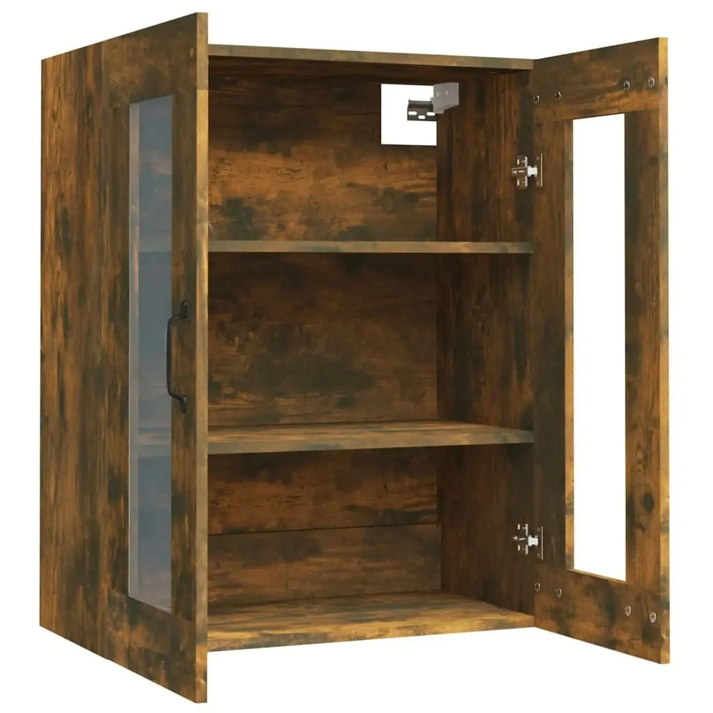 Hanging Wall Cabinet Smoked Oak 69.5x34x90 cm 817390