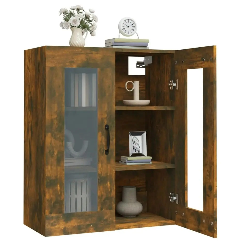 Hanging Wall Cabinet Smoked Oak 69.5x34x90 cm 817390