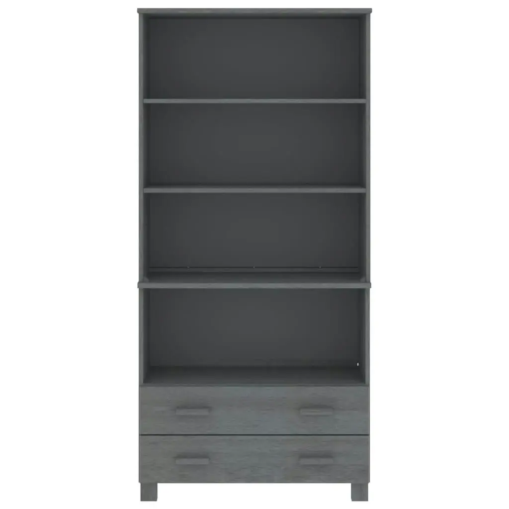 Highboard "HAMAR" Solid Wood Pine Dark Grey 3100936