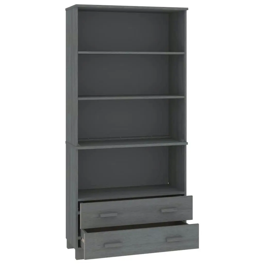 Highboard "HAMAR" Solid Wood Pine Dark Grey 3100936