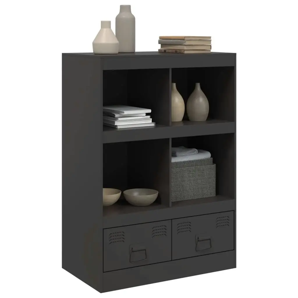 Highboard Black 67x39x95 cm Steel 841799