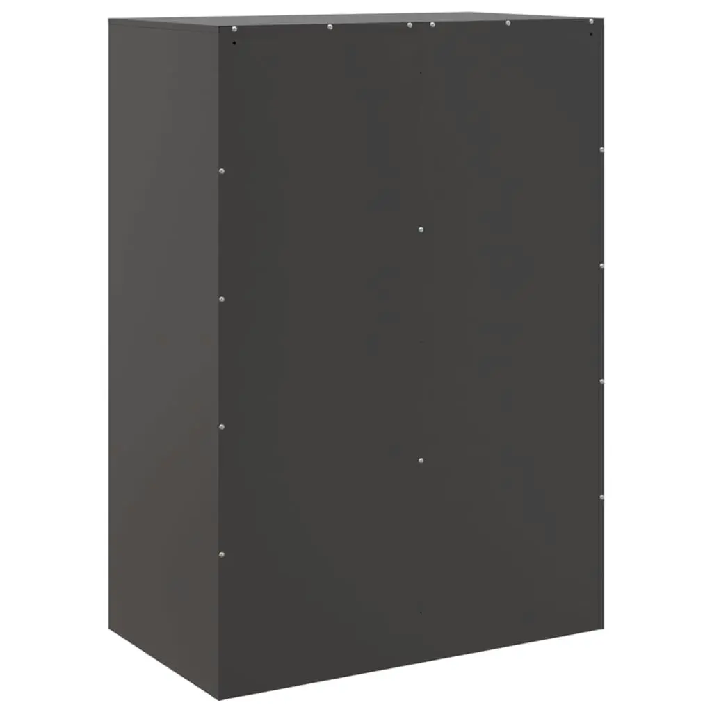 Highboard Black 67x39x95 cm Steel 841799