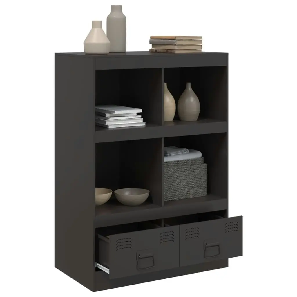 Highboard Black 67x39x95 cm Steel 841799