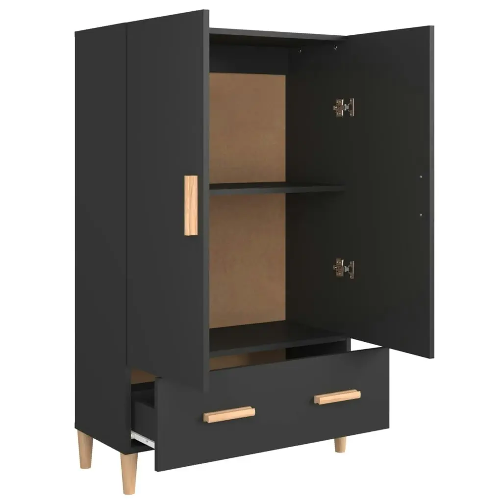 Highboard Black 70x31x115 cm Engineered Wood 812529