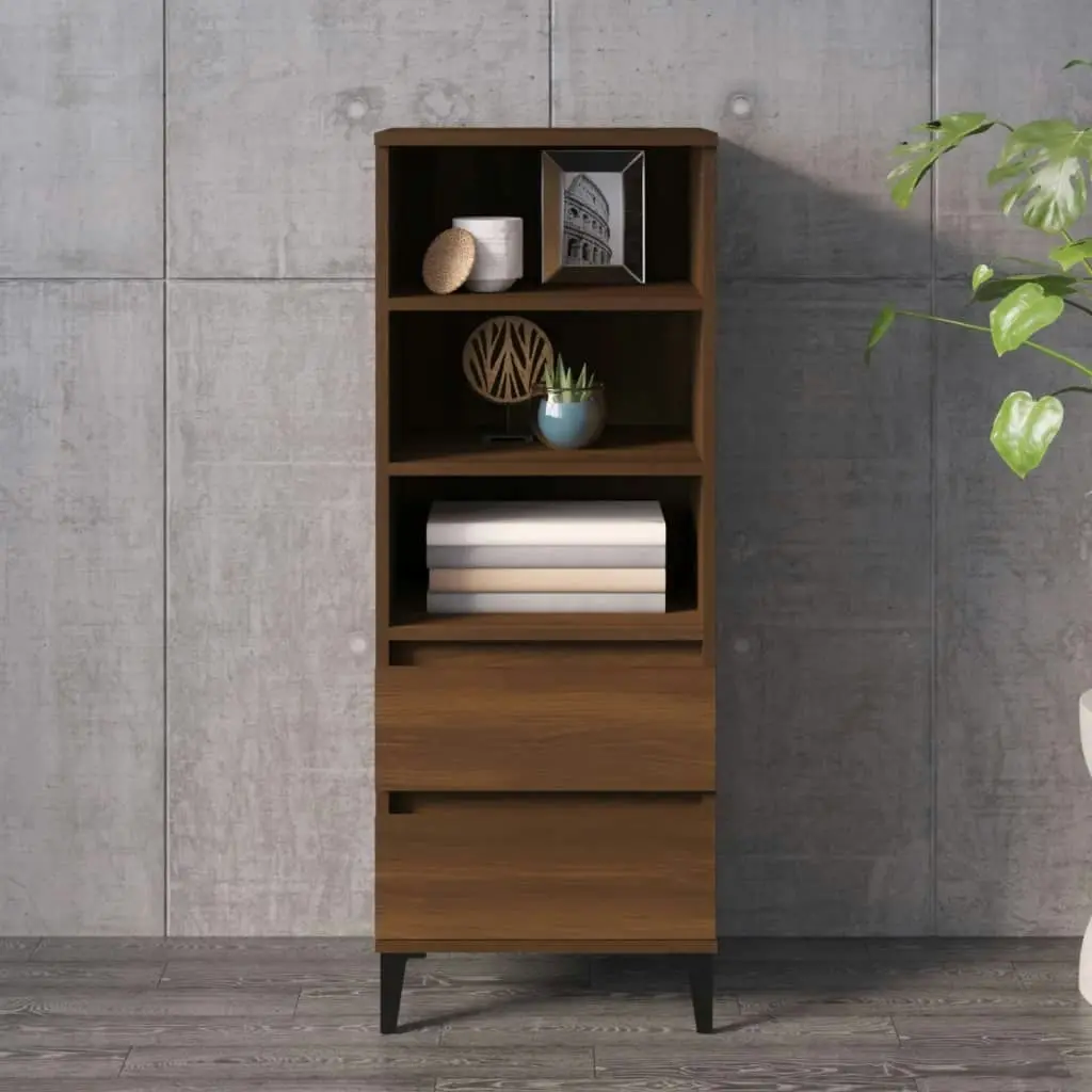 Highboard Brown Oak 40x36x110 cm Engineered Wood 821251