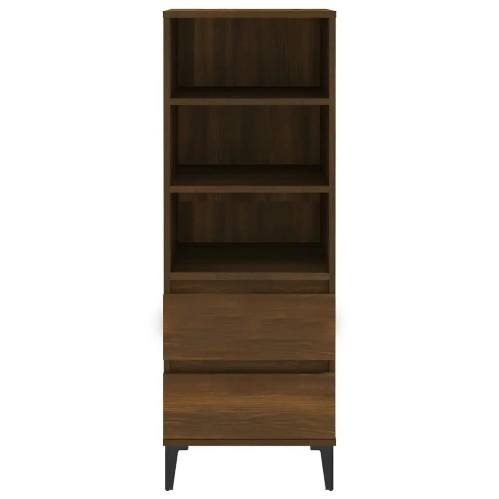 Highboard Brown Oak 40x36x110 cm Engineered Wood 821251