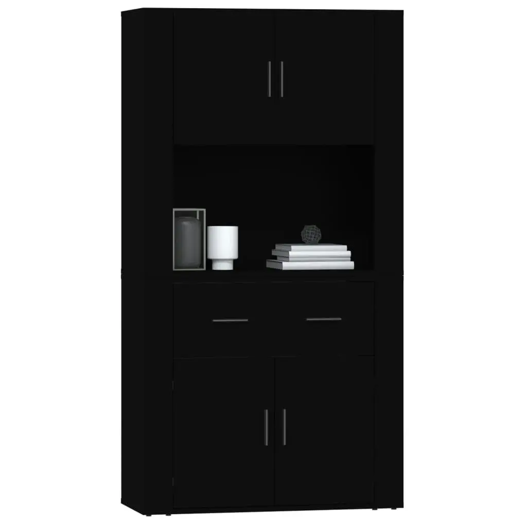 Highboard Black Engineered Wood 3185368