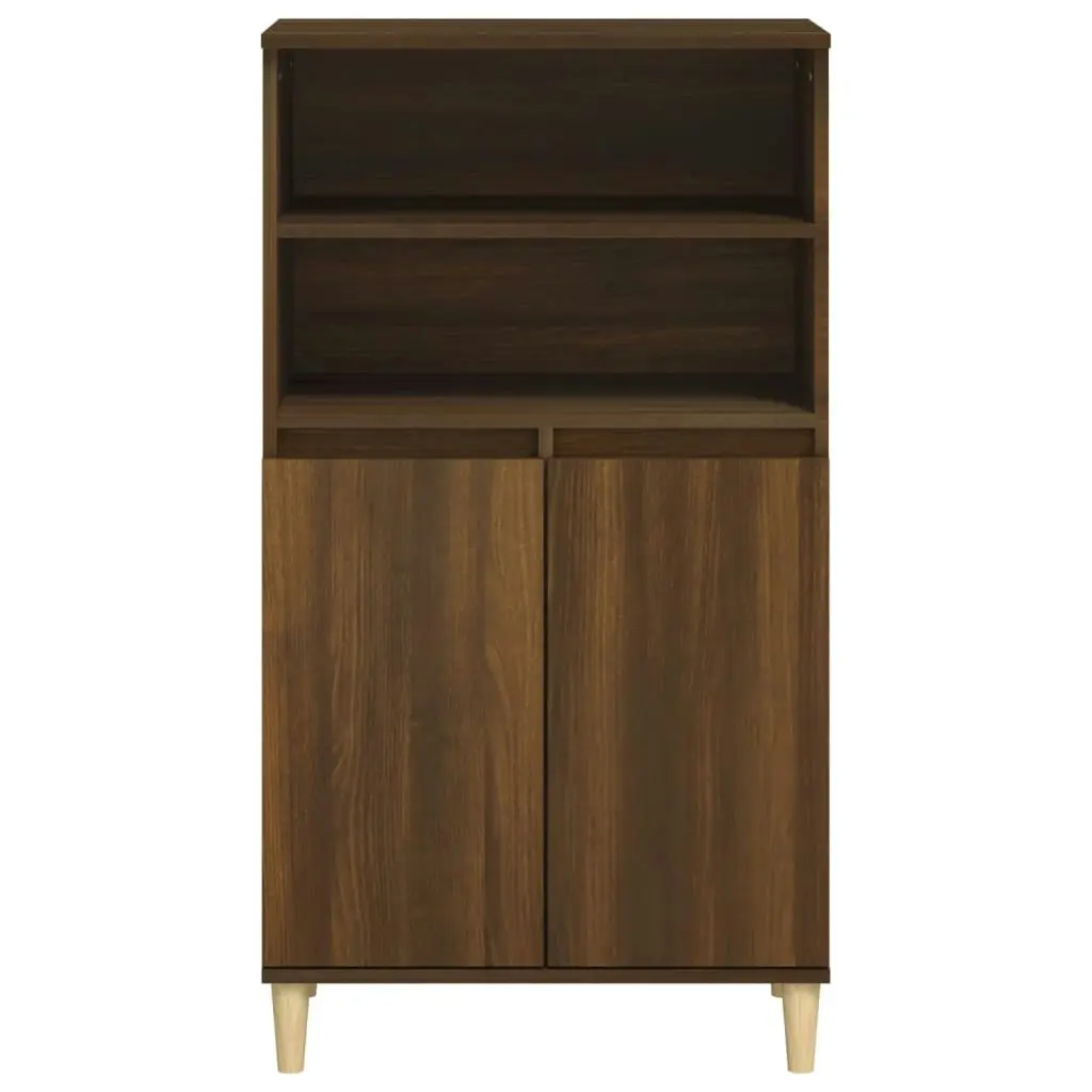 Highboard Brown Oak 60x36x110 cm Engineered Wood 821227