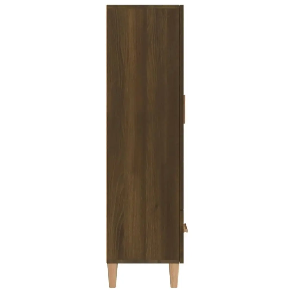 Highboard Brown Oak 70x31x115 cm Engineered Wood 817473