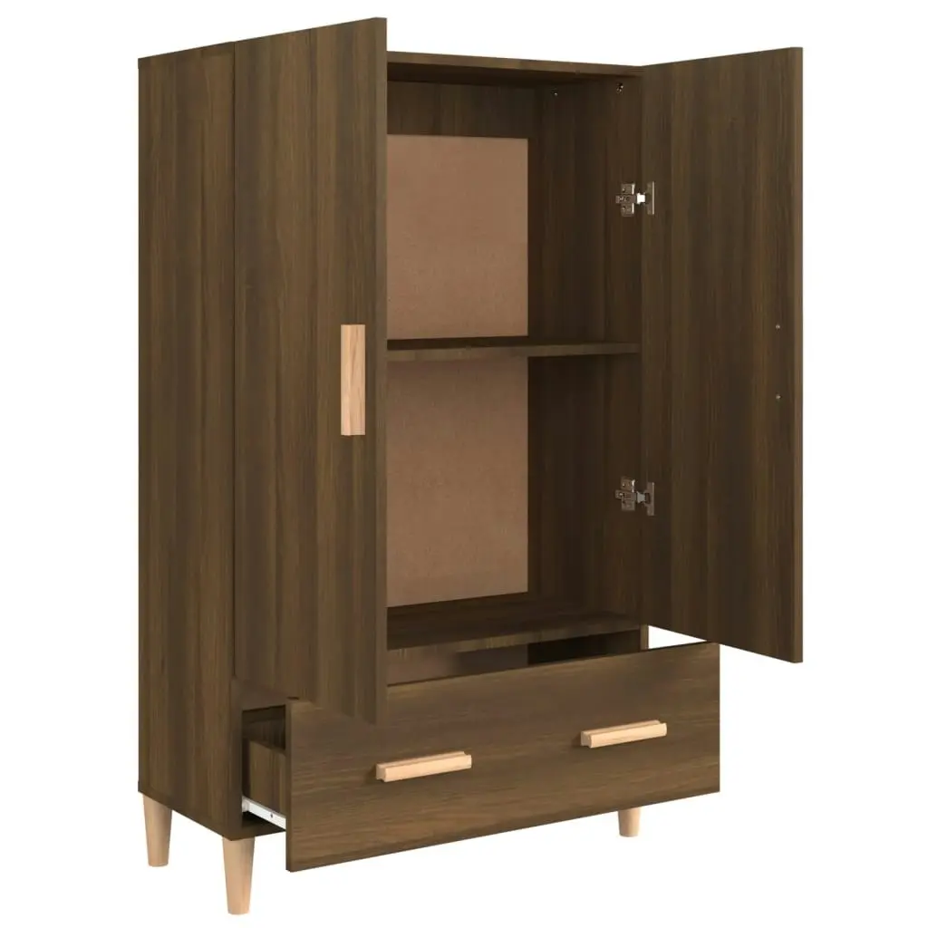 Highboard Brown Oak 70x31x115 cm Engineered Wood 817473